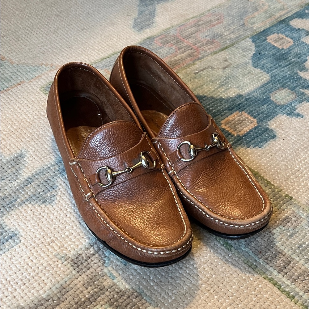 Martin Dingman Brown Leather Loafers sz 8.5